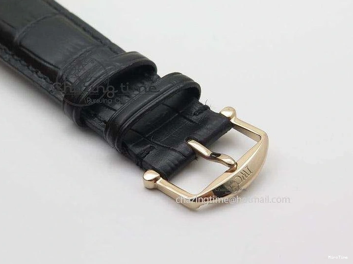 MIROTIME 1103 Portofino Chrono RG White Dial on Black Leather Strap A Vibrant 7385